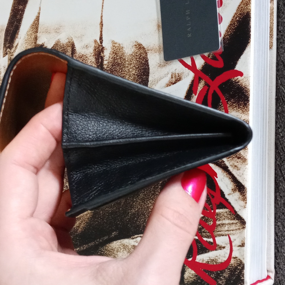 💛HTF Ralph Lauren💛 - Black/Gold Continental Wallet - Picture 7 of 14